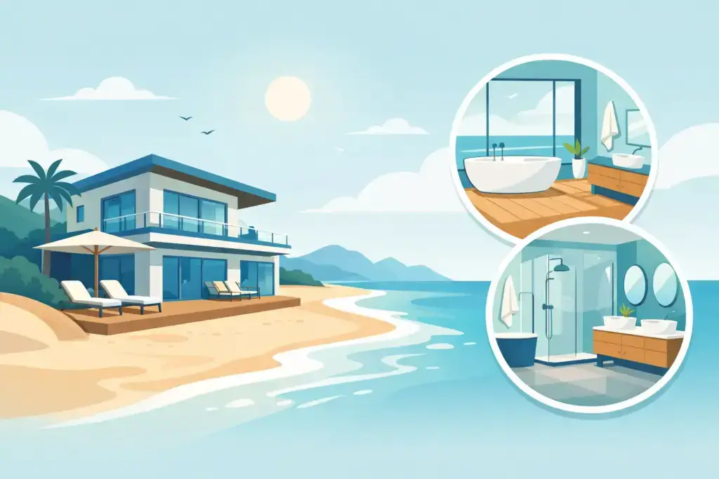 Beach House With Ensuite Bathrooms