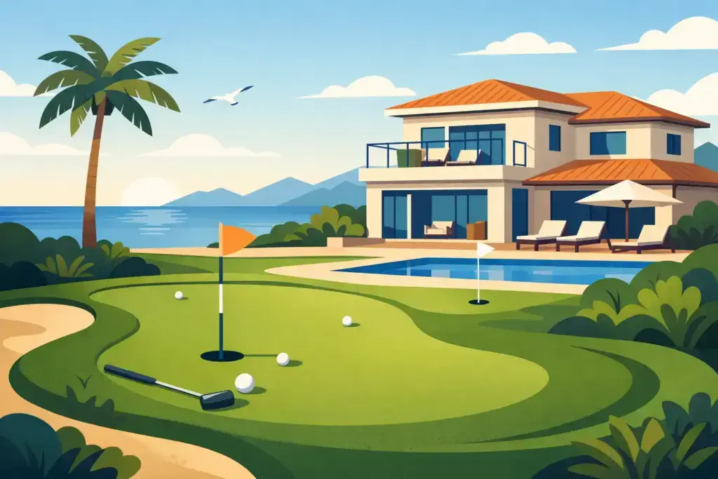 Vacation House With Putting Green Perks